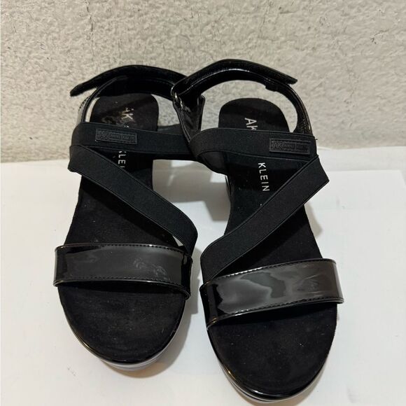 Anne Klein Regina wedge sandal elastic and Velcro new condition - Picture 1 of 8